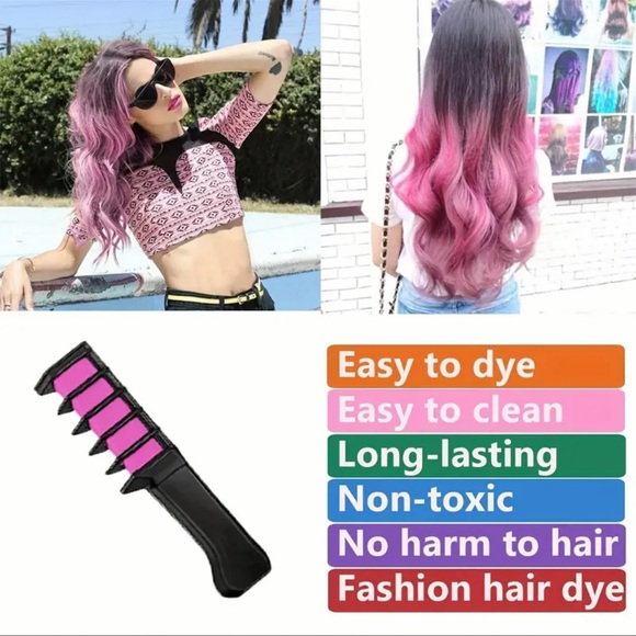 Hair Chalk Comb, Temporary Hair Color, Washable, So Fun, 🤩, CHOOSE TWO!! - Picture 4 of 6